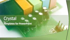  Presentation with video - Colorful presentation theme enhanced with videocard - video card close-up backdrop and a seafoam green colored foreground