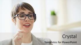  Presentation with haircut - Theme with via videochat using hands free background and a soft green colored foreground