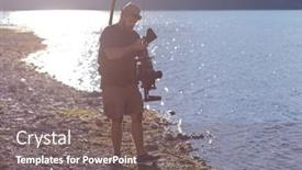  Presentation with videographer - Amazing slides having videographer-taking-action-shot backdrop and a gray colored foreground