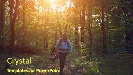  Presentation with action movie - Amazing presentation theme having videographer-with-professional-movie-video backdrop and a tawny brown colored foreground