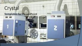  Presentation with movie reel industry highlight reels - Theme having videotape in room of cinema background and a soft green colored foreground