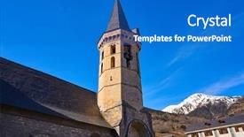  Presentation with church - Audience pleasing theme consisting of vielha viella church sant miqueu backdrop and a  colored foreground