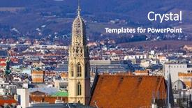  Presentation with saint - Slides consisting of vienna austria - cityscape architecture background background and a ocean colored foreground