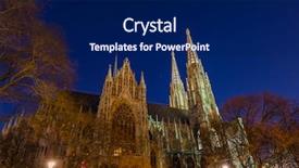  Presentation with vienna - Audience pleasing PPT theme consisting of vienna austria - cityscape architecture background backdrop and a navy blue colored foreground