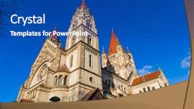  Presentation with vienna - Presentation with vienna austria - cityscape architecture background background and a ocean colored foreground