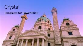  Presentation with vienna - Cool new presentation theme with vienna austria - cityscape architecture background backdrop and a  colored foreground