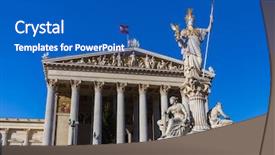  Presentation with view of colonial architecture - PPT theme featuring vienna austria - cityscape architecture background background and a  colored foreground