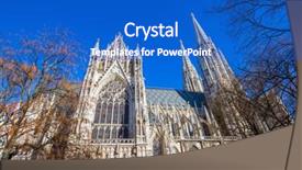  Presentation with vienna - Audience pleasing presentation theme consisting of vienna austria - cityscape architecture background backdrop and a cobalt blue colored foreground