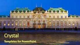  Presentation with vienna - Colorful PPT layouts enhanced with vienna austria - cityscape architecture background backdrop and a  colored foreground