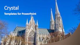  Presentation with view of colonial architecture - PPT theme with vienna austria - cityscape architecture background background and a gray colored foreground