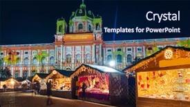  Presentation with quarter - Cool new PPT layouts with vienna austria - cityscape holiday background backdrop and a navy blue colored foreground