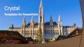  Presentation with vienna - Colorful theme enhanced with vienna austria - cityscape holiday background backdrop and a teal colored foreground