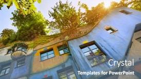  Presentation with vienna - Presentation theme featuring vienna-austria-august-7-2013 background and a teal colored foreground