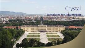  Presentation with schonbrunn - Beautiful slides featuring vienna-austria-august-7-tourist backdrop and a sky blue colored foreground