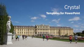  Presentation with schonbrunn - Presentation theme consisting of vienna-austria-august-7-tourist background and a ocean colored foreground