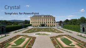  Presentation with schonbrunn - PPT theme enhanced with vienna-austria-august-7-tourist background and a light blue colored foreground