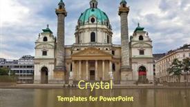  Presentation with baroque - Cool new PPT theme with overhead view of fresh kale vegetable in plate on wooden table backdrop and a dark gray colored foreground