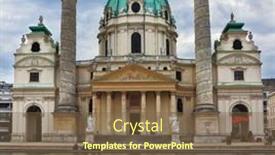  Presentation with baroque - Cool new presentation with woman holding radio on white background backdrop and a light gray colored foreground