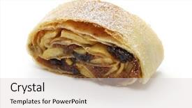  Presentation with homemade pastry apple pie pies - Theme consisting of vienna background - homemade apfelstrudel apple strudel austrian background and a light gray colored foreground