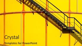  Presentation with industrial - Theme enhanced with vienna city background - industrial area in wien background and a  colored foreground