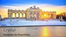  Presentation with december - PPT theme featuring vienna-december-13-2012-gloriette background and a coral colored foreground