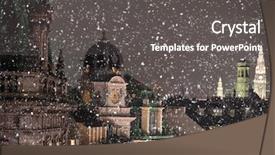  Presentation with vienna - PPT layouts enhanced with vienna rooftops cityscape with snow background and a dark gray colored foreground
