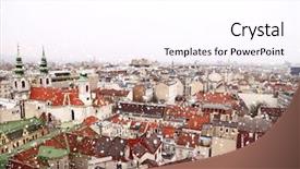  Presentation with vienna - Beautiful presentation featuring vienna rooftops cityscape with snow backdrop and a white colored foreground