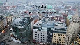  Presentation with vienna - Beautiful PPT theme featuring vienna backdrop and a light blue colored foreground