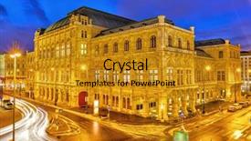  Presentation with vienna - Cool new slide set with vienna's state opera house backdrop and a gold colored foreground