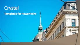  Presentation with classical - Colorful PPT theme enhanced with viennese classical style building austria europe backdrop and a light gray colored foreground