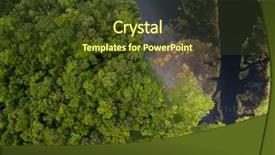  Presentation with rainforest - PPT theme with vietnam forest - top view of river background and a tawny brown colored foreground