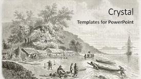  Presentation with noel - PPT layouts consisting of vietnam history - old illustration of saigon river background and a lemonade colored foreground