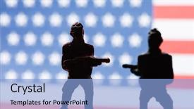  Presentation with american colinization in the philipphines - Colorful PPT layouts enhanced with vietnam war - american soldier backdrop and a light blue colored foreground