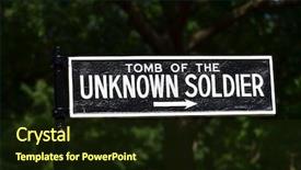  Presentation with vietnam war - Theme having vietnam war - arlington national cemetery in washington background and a wine colored foreground