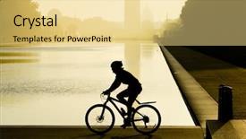  Presentation with vietnam war - Presentation design featuring vietnam war - biker silhouette in a misty background and a blonde colored foreground