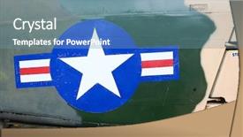 Presentation with airforce - Theme featuring vietnam war - old airforce plane background and a seafoam green colored foreground