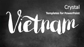 Presentation with vietnam - Beautiful presentation theme featuring vietnam written on blackboard backdrop and a dark gray colored foreground