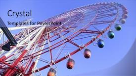  Presentation with ferris wheel - Amazing theme having vietnamese ferris wheel backdrop and a light blue colored foreground