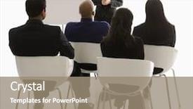  Presentation with business woman standing on maze - Cool new slide set with  backdrop and a  colored foreground