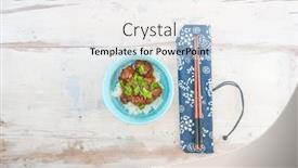  Presentation with rice business - PPT layouts enhanced with vietnamese-style-caramel-pork background and a white colored foreground