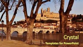  Presentation with bridge - Cool new slide set with vieux bridge above the orb backdrop and a tawny brown colored foreground