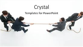  Presentation with war - Slides enhanced with view a tug of war background and a white colored foreground