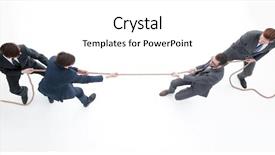  Presentation with teams - Cool new theme with view a tug of war backdrop and a white colored foreground