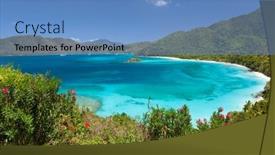  Presentation with cinnamon - Beautiful slide deck featuring view-above-cinnamon-bay backdrop and a teal colored foreground