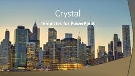  Presentation with brooklyn - Slide set consisting of view-across-east-river background and a seafoam green colored foreground