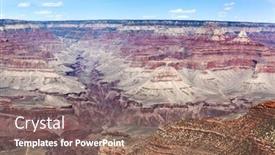  Presentation with grand canyon - Amazing presentation theme having view-across-the-south-rim backdrop and a coral colored foreground