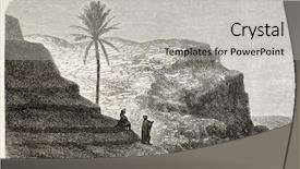  Presentation with tiki bar - Slide set with view along tigris river babylon background and a light gray colored foreground