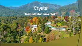  Presentation with alpine - Beautiful presentation theme featuring view alpine national park victoria backdrop and a teal colored foreground