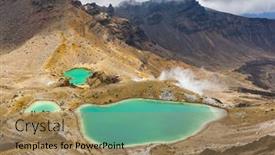  Presentation with new zealand - PPT layouts with view-at-beautiful-emerald-lakes background and a  colored foreground