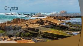  Presentation with south beach - Cool new slide set with view-at-cordoama-beach-west backdrop and a light blue colored foreground